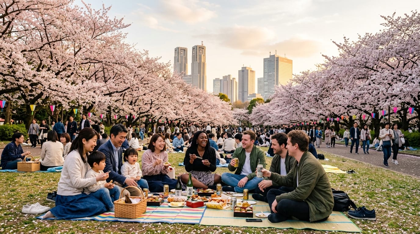 Authentic Hanami at Shinjuku Chuo Park โ Cherry Blossom Picnics Apr 1, 3 & 4